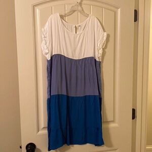 Boutique blue color block dress